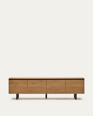 Uxue TV-Möbel 4-türig aus massivem Akazienholz mit natürlichem Finish 200 x 58 cm