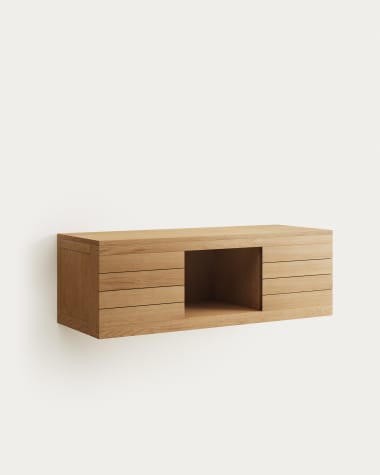 Moble de bany Yenit de fusta massissa de teca amb acabat natural 120 x 45 cm