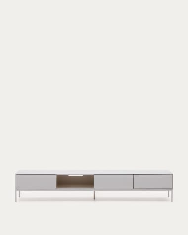 Vedrana TV-Schrank 3 Schubladen MDF weiß lackiert 195 x 35 cm