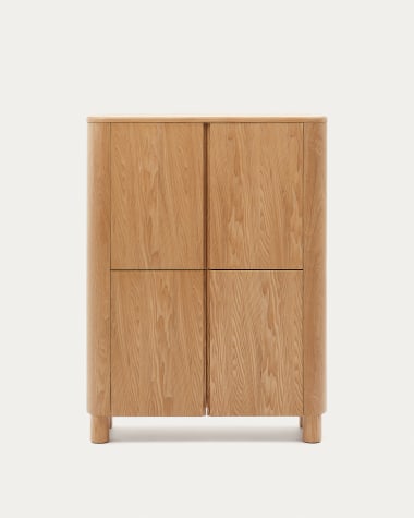 Ψηλός μπουφές Salaya από FSC Mix Credit κόντρα πλακέ δρυός 100 x 134 εκ.