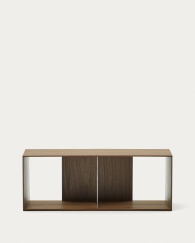 Litto large shelf module in walnut veneer, 101 x 38 cm