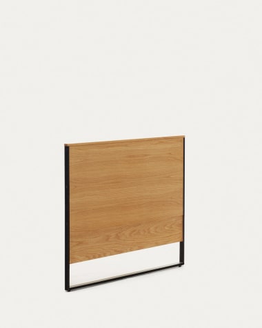 Tête de lit Taiana en placage de chêne et pieds en acier finition noire 90 cm