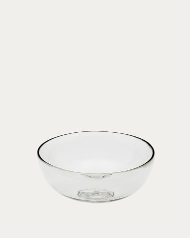 Silitia large bowl made of transparent recycled glass