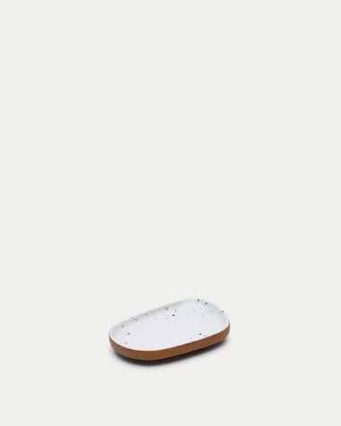 Publia small white ceramic dish