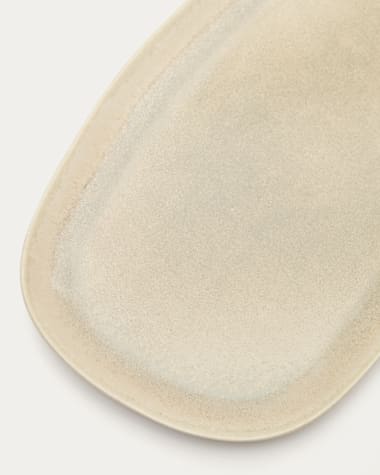 Lauriana large beige ceramic dish