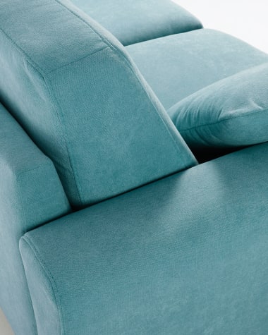 Narnia 3 seater sofa in turquoise, 192 cm