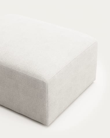 Blok footrest in white boucle 90 x 70 cm FSC Mix Credit FR