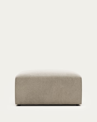 Blok footstool in beige, 90 x 74 cm FSC Mix Credit FR