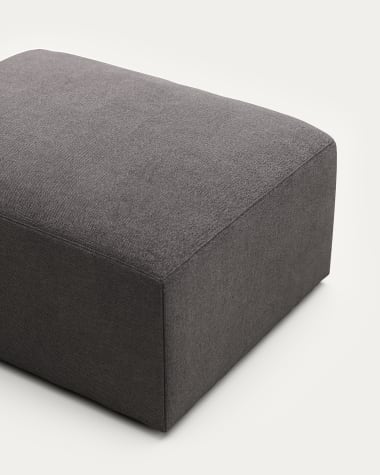 Blok footrest in grey 90 x 70 cm FSC Mix Credit FR