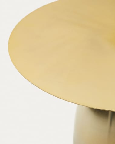 Matilda metal side table with a gold finish, Ø 48 cm
