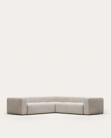 Blok 4 seater corner sofa in beige, 290 x 290 cm FSC Mix Credit