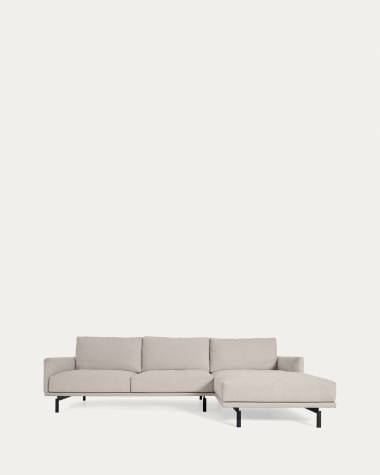 Divano Galene 3 posti con chaise longue destro beige 254 cm FSC Mix Credit
