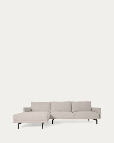 Divano Galene 3 posti con chaise longue sinistro beige 254 cm FSC Mix Credit