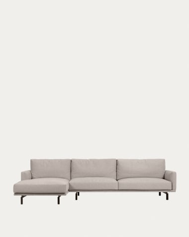 Canapé Galene 4 places avec méridienne gauche beige 314 cm FSC Mix Credit