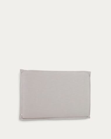 Tête de lit déhoussable Tanit en lin gris pour lit de 160 cm