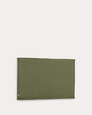 Tête de lit déhoussable Tanit en lin vert pour lit de 160 cm