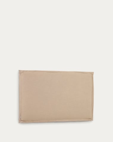 Tête de lit déhoussable Tanit en lin beige pour lit de 180 cm