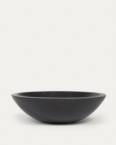 Pica lavabo Delina de terratzo negre Ø 40 cm
