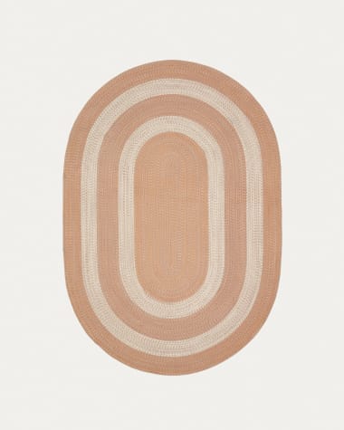 Tappeto Leeith 100% PET arancione Ø 160 x 230 cm