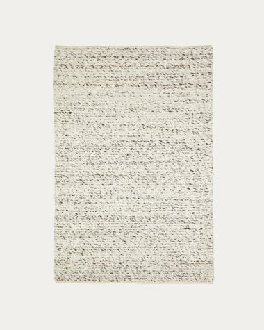 Tapis Manilva en laine et coton marron 200 x 300 cm