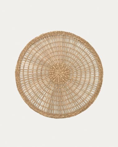 Set rotondo Palau di 2 tovagliette in fibre naturalifinitura naturale 38 x 38 cm