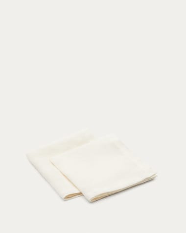 Set Pals di 2 tovaglioli 100% lino bianco