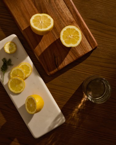 Senna small acacia wood serving board