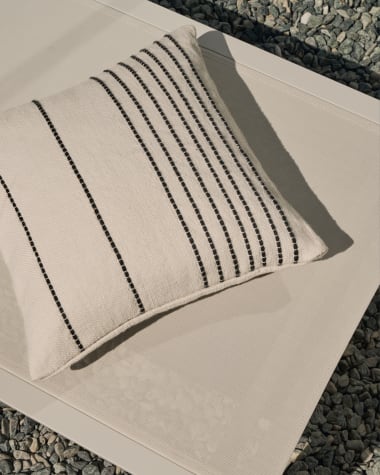 Polp white striped cushion cover 100% PET 45 x 45 cm