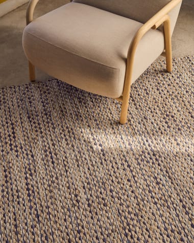 Larena multi-coloured wool and jute mix rug 160 x 230 cm