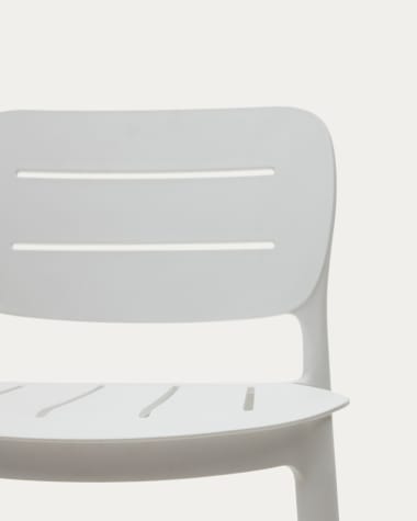 Morella stackable outdoor stool in white, 75 cm in height