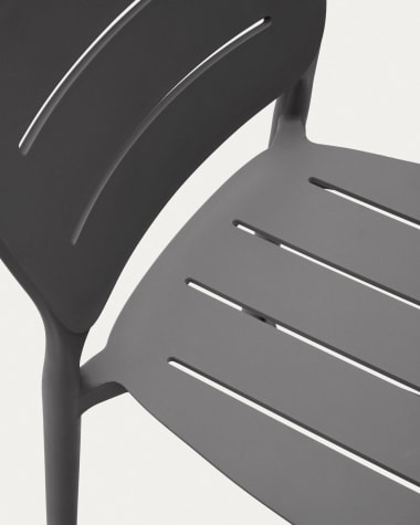 Morella stackable outdoor stool in grey, 75 cm