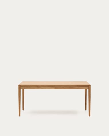 Lenon extendable table in natural FSC Mix Credit solid oak wood and veneer 160(200)x90
