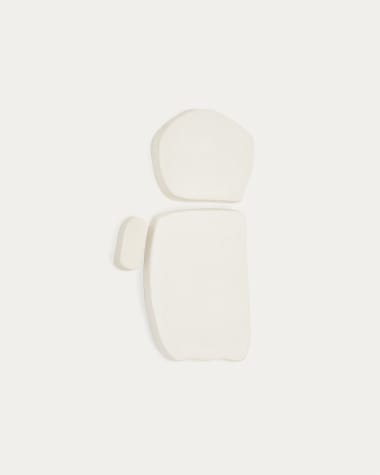 Set of 3 Siluna square wall panels in white papier-mâché