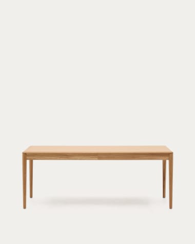 Lenon extendable table in natural FSC Mix Credit solid oak wood and veneer 200(280)x90