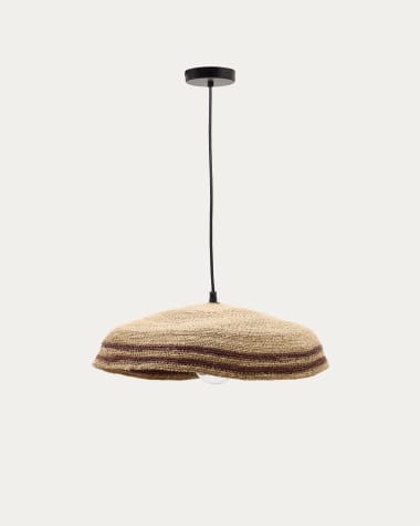 Vinyola Deckenlampe aus Naturfasern mit naturfarbenem und schwarzem Finish Ø 44 cm