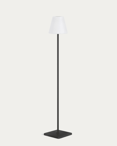 Outdoor solar floor lamp Amaray in steel with black finish 120 cm