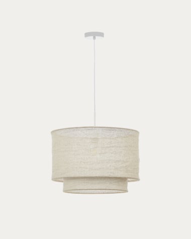 Mariela Schirm für Deckenlampe aus Leinen mit beigem Finish Ø 40 x 34 cm