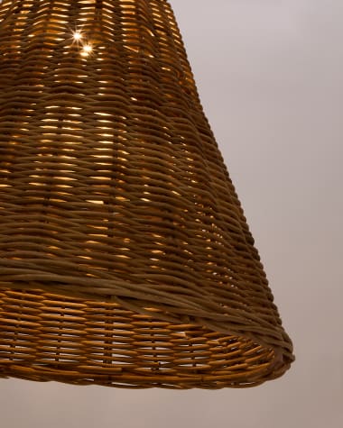 Αμπαζούρ για φωτιστικό οροφής Calvia από rattan με φυσικό φινίρισμα Ø 60 εκ.