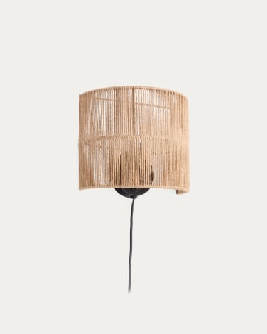 Canar Wandleuchte aus Jute mit naturfarbenem Finish