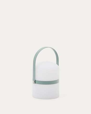 Ridley mini LED table lamp in green polyethylene