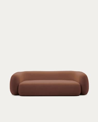Martina 3-seater sofa in terracota bouclé 246 cm