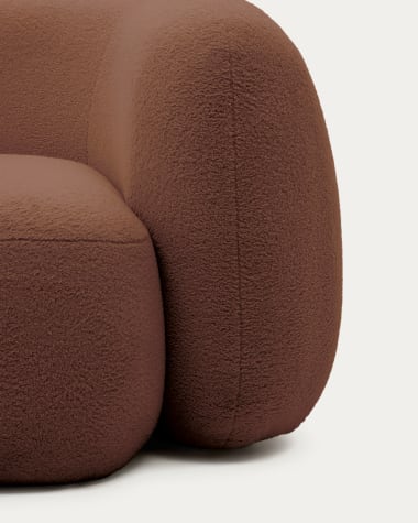 Martina 3-seater sofa in terracota bouclé 246 cm