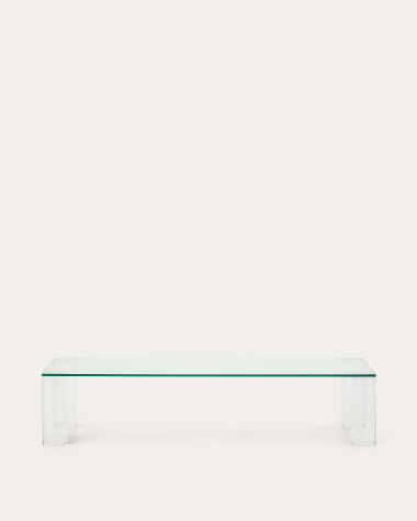 Stolik kawowy Adularia z przezroczystego szkła hartowanego 140 x 60 cm