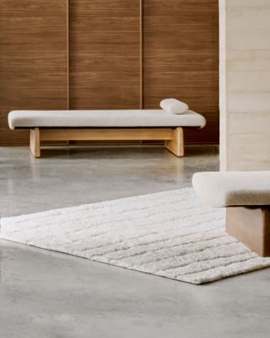 Zantra white wool rug, 200 x 300 cm