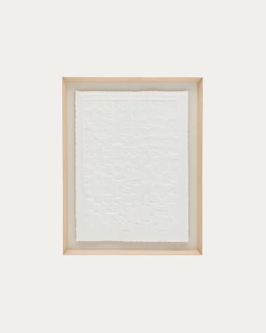 Quadro Annia di cartapesta bianco 90 x 70 cm