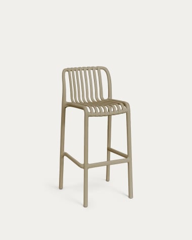 Isabellini stackable outdoor stool in beige 75 cm
