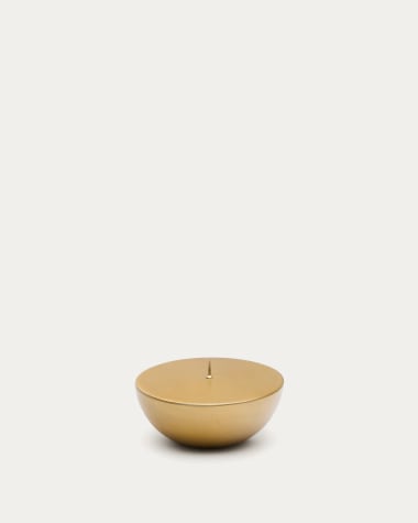 Quira small candle holder in gold-coloured stainless steel