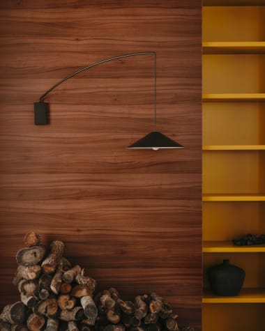 Kally wall lamp in a black painted finish