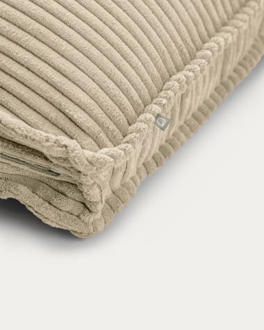 Blok cushion in beige wide seam corduroy, 40 x 60 cm