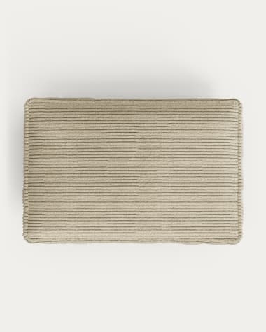 Blok cushion in beige wide seam corduroy, 40 x 60 cm